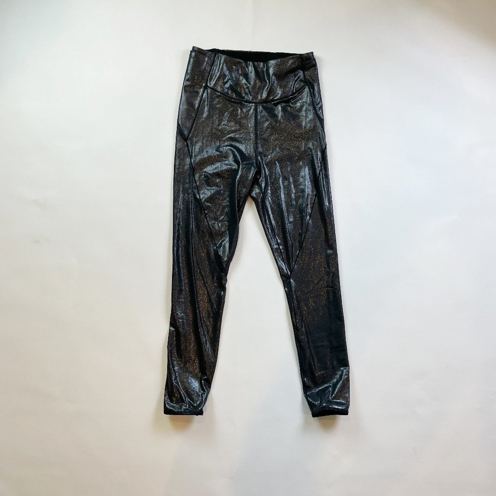 NWOT Victoria's Secret Legging 10 Black Silver B1544
